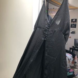 Satin Slit Loose Cami/Dress